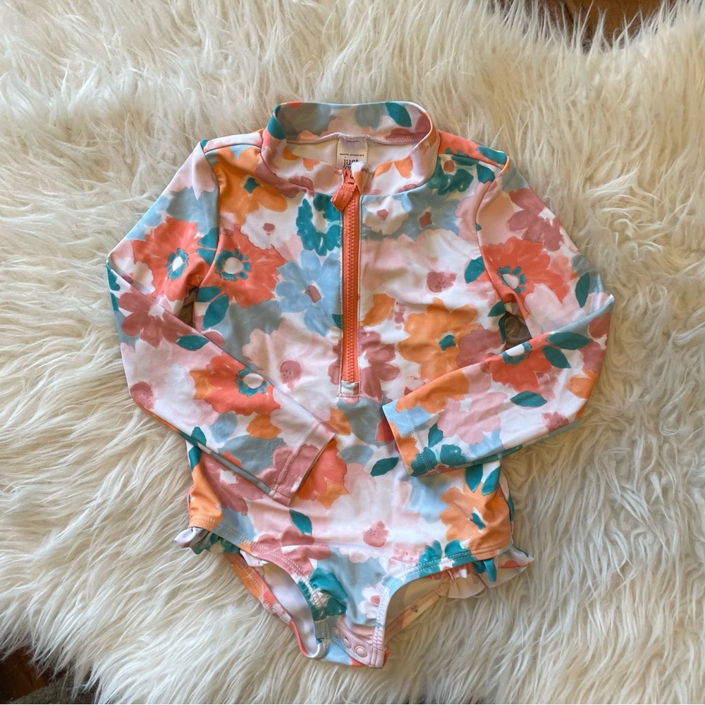 Floral Rashguard Swimsuit
